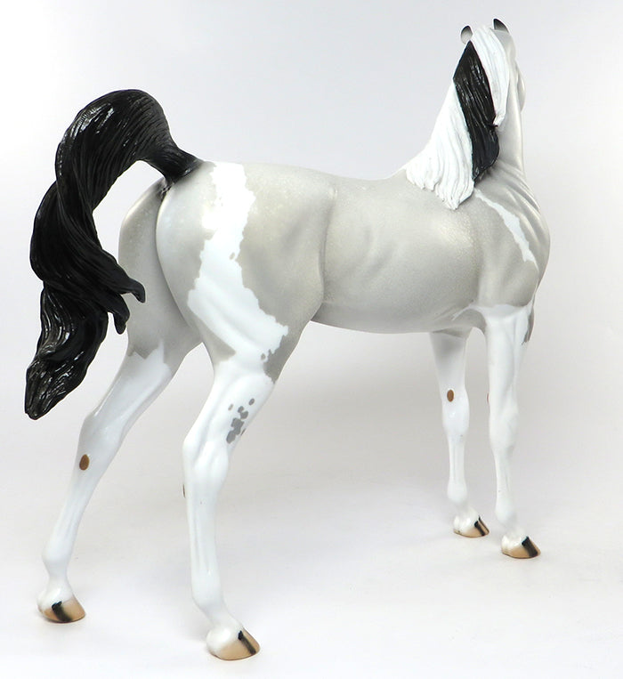 MYSTIC-OOAK DAPPLE GREY PAINT ARABIAN MODEL HORSE 6/27