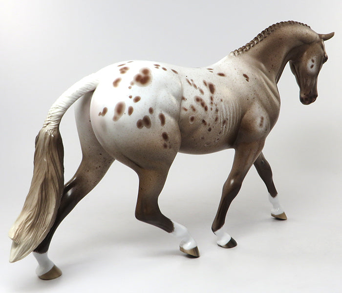 MAKE MINE CHOCOLATE-OOAK ETCHED APPALOOSA PONY MODEL HORSE BY SHERYL LEISURE 6/28