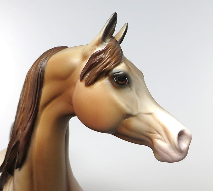BRAVIO-OOAK CHESTNUT GOING GREY ARABIAN MODEL HORSE BY AL 6/30