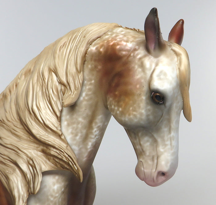 RICO-CHESTNUT GOING GREY WINDSWEPT ANDALUSIAN MODEL HORSE 6/30