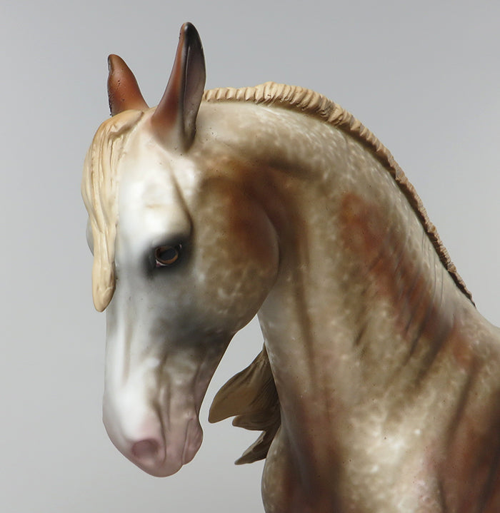 RICO-CHESTNUT GOING GREY WINDSWEPT ANDALUSIAN MODEL HORSE 6/30