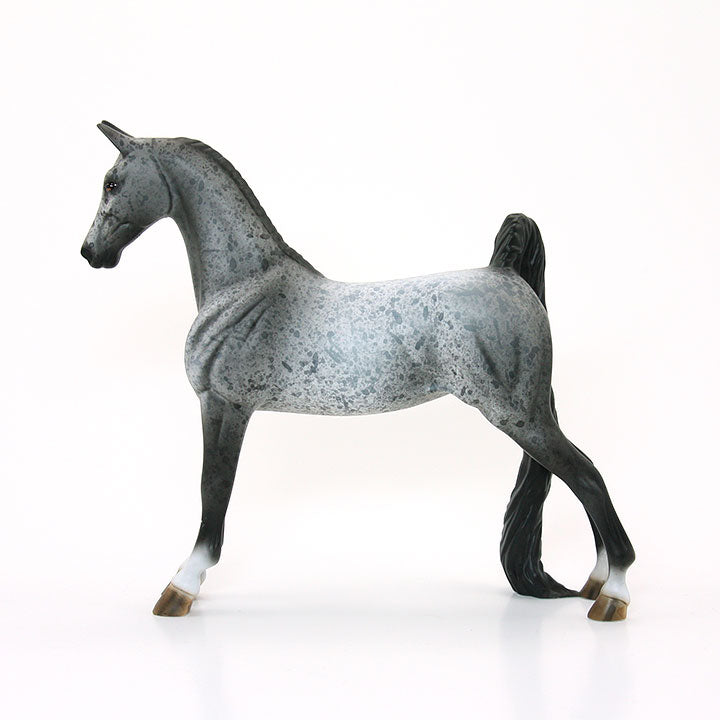 IN THE MOONLIGHT - OOAK Gray Appaloosa Saddlebred Model Horse Pebble - 6/15