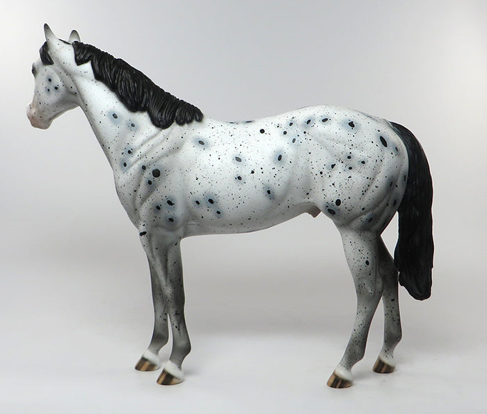 ZIP YOUR LIPS-OOAK LOUD APPALOOSA ISH MODEL HORSE BY AL 7/1