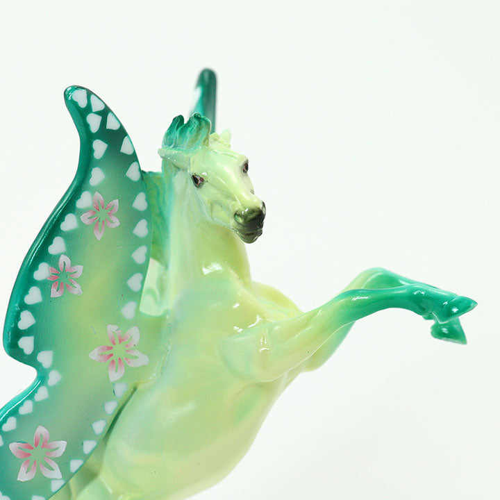 I LOVE GREEN - OOAK Rearing Model Horse Chip Green Butterfly - 6/15