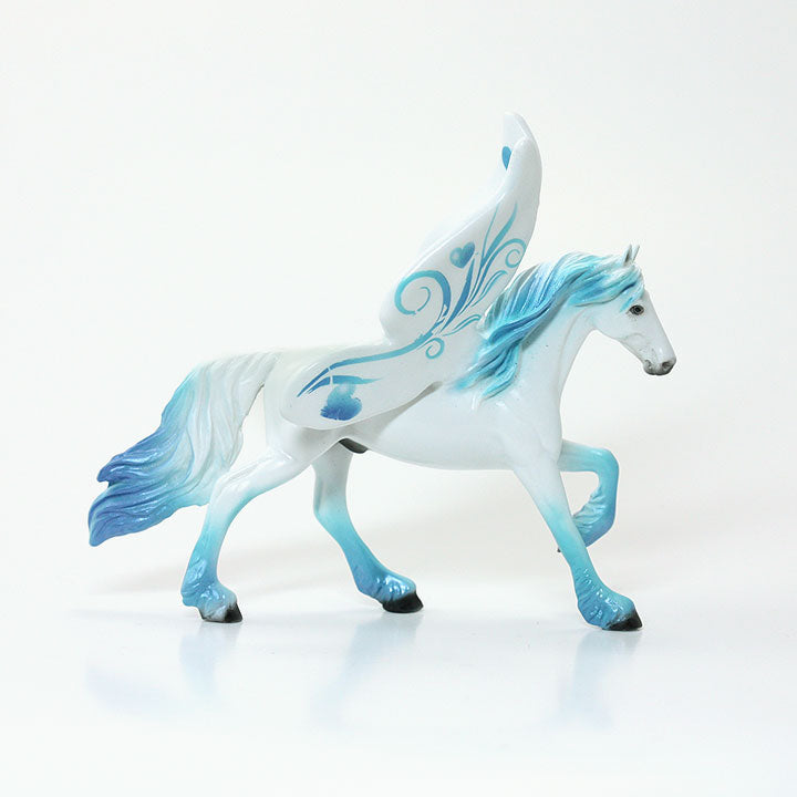 THE LITTLE DUTCH BOY - OOAK Fresian Model Horse Chip Blue & White Butterfly - 6/15