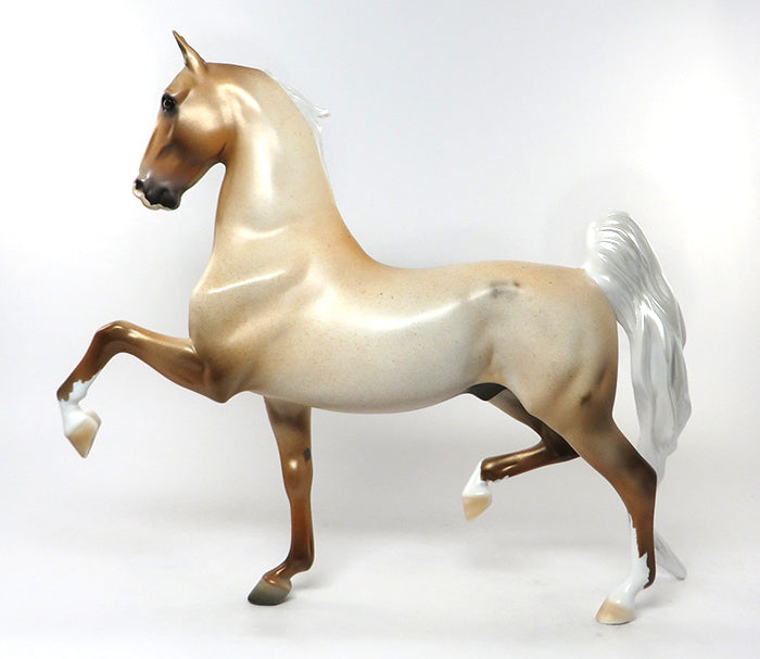 GOLD DIGGER-OOAK PALOMINO ROAN SADDLEBRED MODEL HORSE 6/30