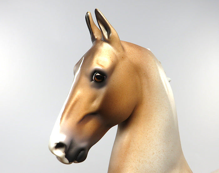 GOLD DIGGER-OOAK PALOMINO ROAN SADDLEBRED MODEL HORSE 6/30