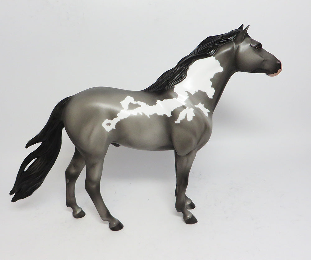 CODY-OOAK GREY PINTO SPANISH MUSTANG MODEL HORSE 5/10