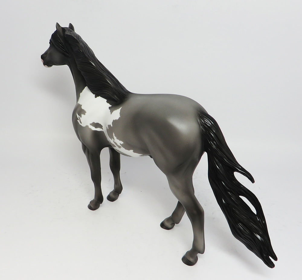 CODY-OOAK GREY PINTO SPANISH MUSTANG MODEL HORSE 5/10