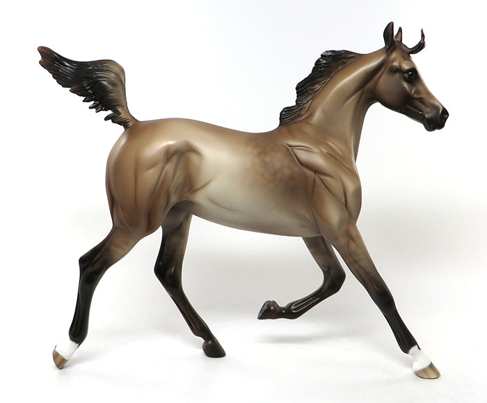 DUN FOOLIN-OOAK DUN YEARLING MODEL HORSE BY SHERYL LEISURE 6/30