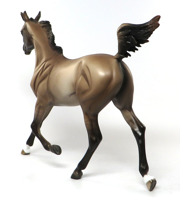 DUN FOOLIN-OOAK DUN YEARLING MODEL HORSE BY SHERYL LEISURE 6/30