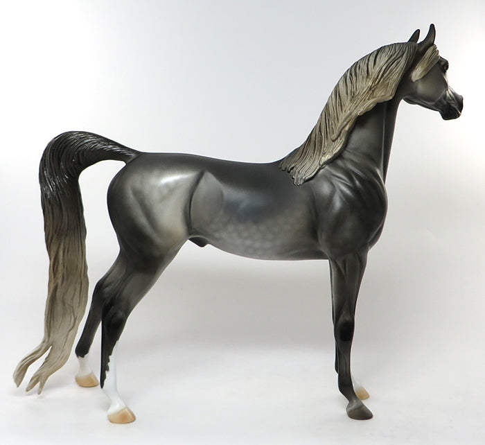 GREYTOPIA-OOAK DAPPLE GREY ARABIAN MODEL HORSE 7/1