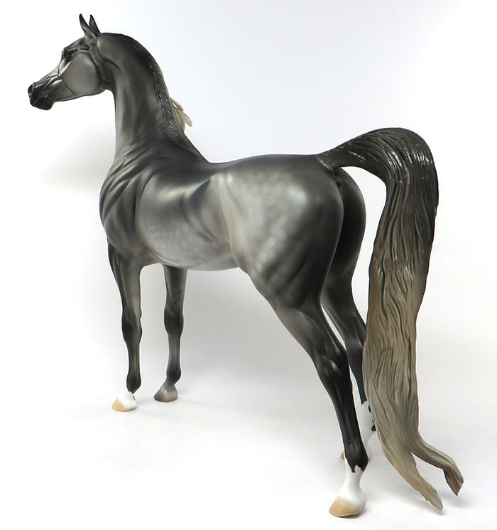 GREYTOPIA-OOAK DAPPLE GREY ARABIAN MODEL HORSE 7/1