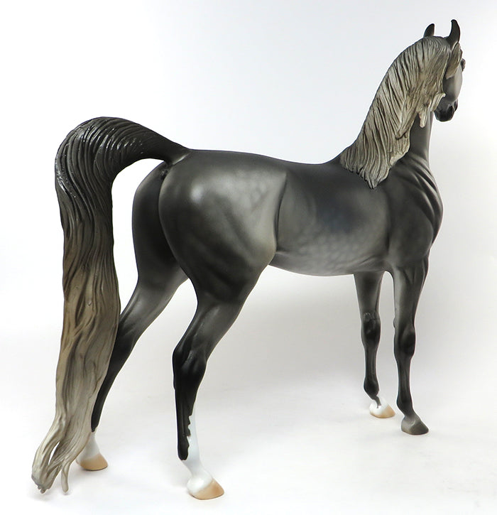 GREYTOPIA-OOAK DAPPLE GREY ARABIAN MODEL HORSE 7/1