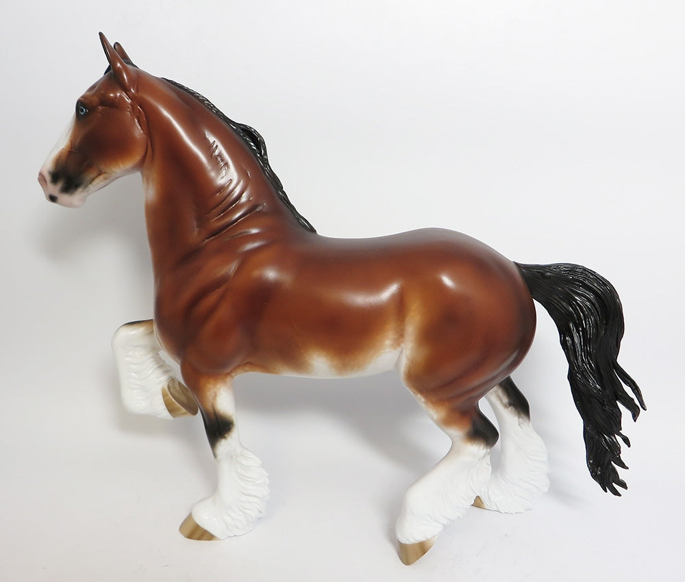 TONKA ll-OOAK BAY SABINO TROTTING DRAFTER MODEL HORSE BY SHERYL LEISURE 11/21/17