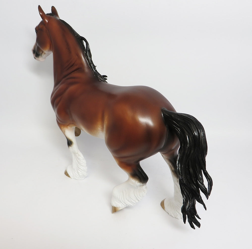 TONKA ll-OOAK BAY SABINO TROTTING DRAFTER MODEL HORSE BY SHERYL LEISURE 11/21/17