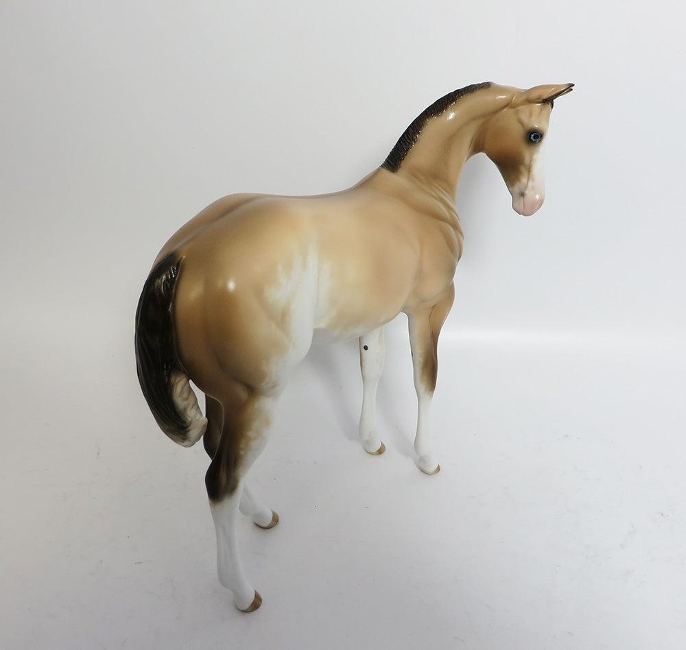 FRANCIE-OOAK BUCKSKIN SABINO WEANLING MODEL HORSE BY SHERYL LEISURE 11/21/17