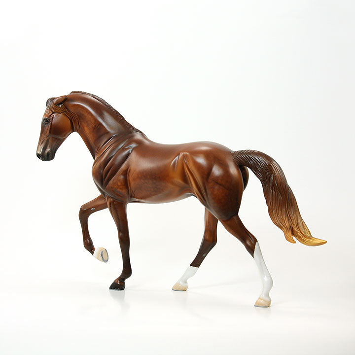 GERANIMO - OOAK Dappled Chestnut Tennessee Walker Model Horse - 6/15