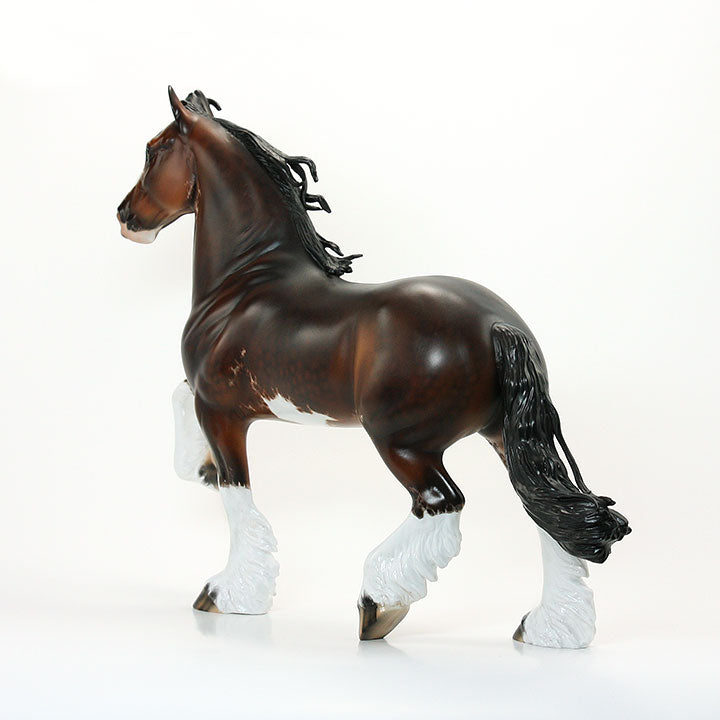 I CAN SEE CLEARLY NOW - OOAK Dapple Bay Sabino Clydesdale Signed By Julie Keim