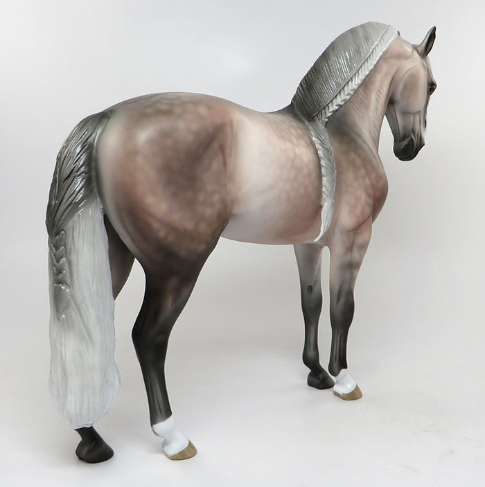 SOFT KISSES-OOAK STAR DAPPLE GREY BRAIDED MANE ANDALUSIAN BY SHERYL LEISURE 7/7