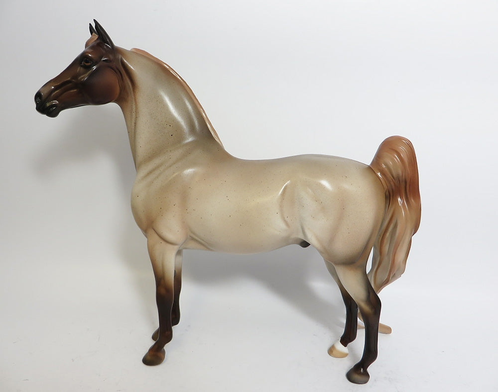 BROWN SUGA-OOAK CUSTOM CHESTNUT ROAN MORGAN MODEL HORSE WHS 2017