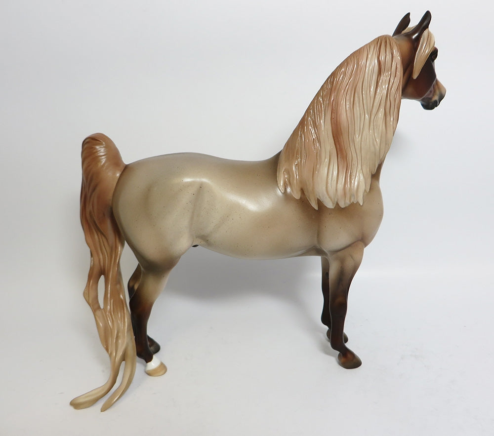 BROWN SUGA-OOAK CUSTOM CHESTNUT ROAN MORGAN MODEL HORSE WHS 2017