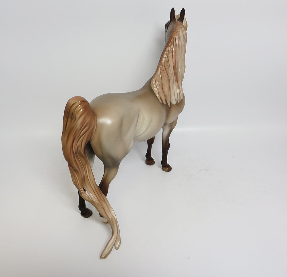 BROWN SUGA-OOAK CUSTOM CHESTNUT ROAN MORGAN MODEL HORSE WHS 2017