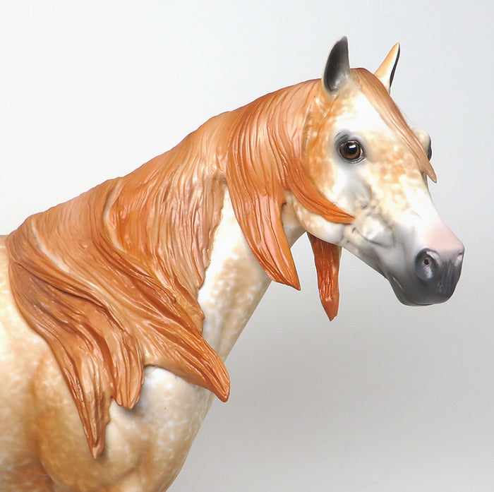 RED HOT CHILI PEPPER - AKA "CHILI" OOAK CHESTNUT LACEY APPALOOSA ISH MODEL HORSE by AL - 1/12