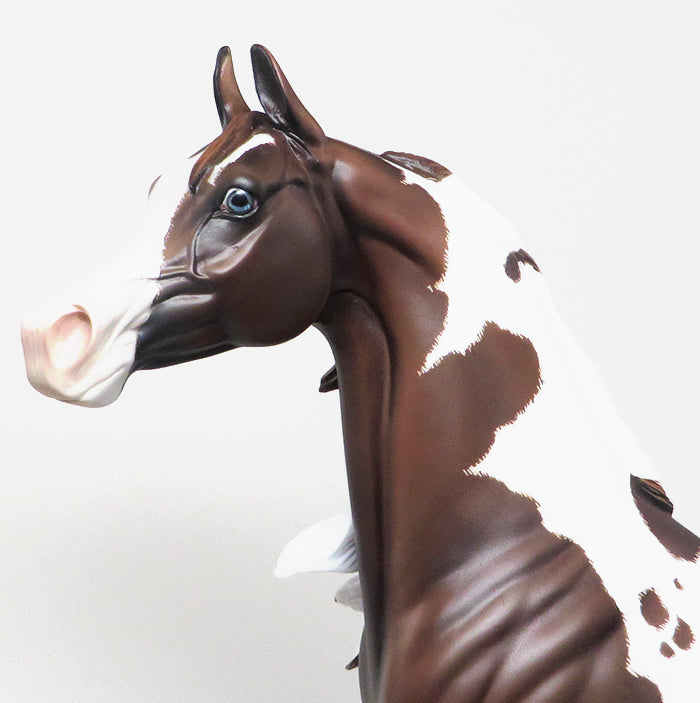 HENNESSY - OOAK CHESTNUT PAINT ARABIAN MODEL HORSE by SHERYL LEISURE - 1/15