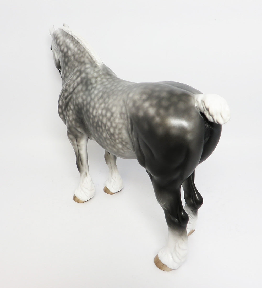 GINNY-OOAK STAR DAPPLE GREY BUNNY BY SHERYL LEISURE MODEL HORSE WHS 2017