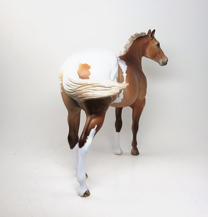 ZIGGY'S STARDUST - OOAK GOLDEN PALOMINO APPALOOSA MODEL HORSE - 1/14