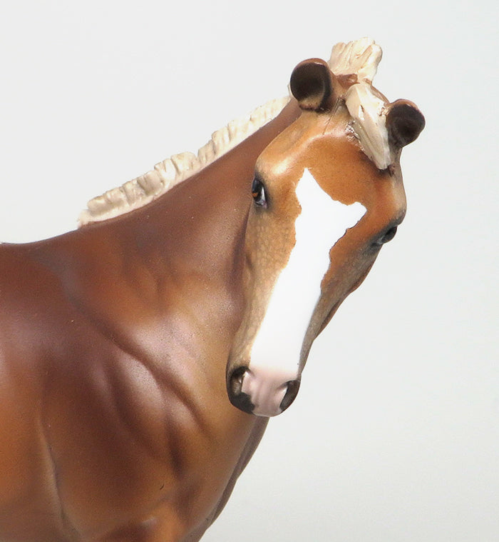 BOWIE - OOAK GOLDEN PALOMINO NO SPOT APPALOOSA WEANLING MODEL HORSE - 1/14