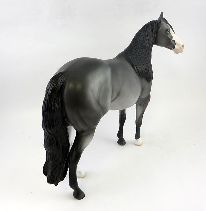 BLUE CHRISTMAS-OOAK BLUE ROAN PAINT ISH MODEL HORSE 12-13