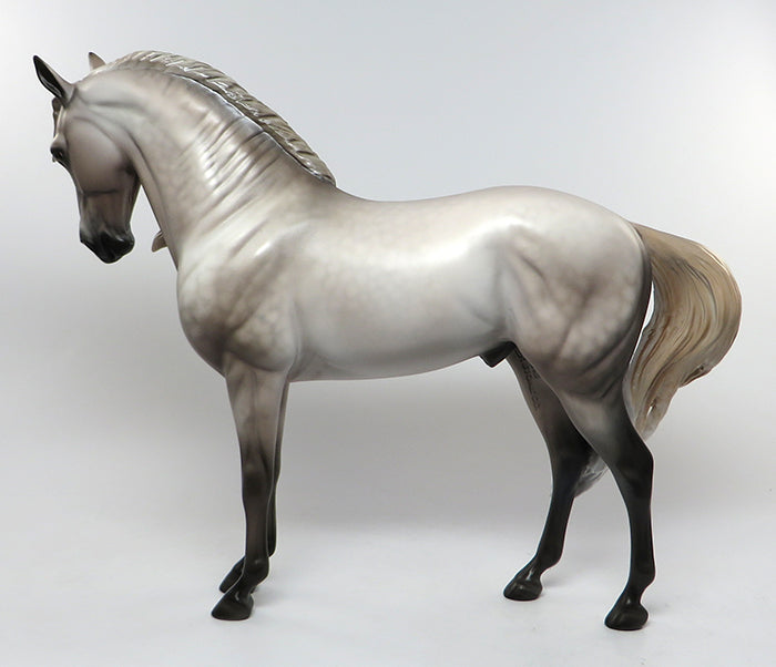 PALOMA BLANCO DAPPLE GREY WINDSWEPT ANDALUSIAN MODEL HORSE BY SHERYL LEISURE 7/8