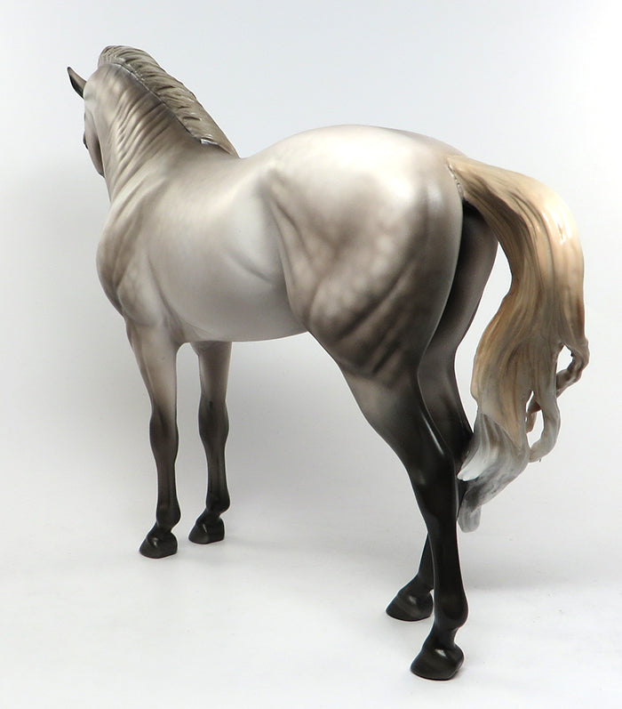 PALOMA BLANCO DAPPLE GREY WINDSWEPT ANDALUSIAN MODEL HORSE BY SHERYL LEISURE 7/8
