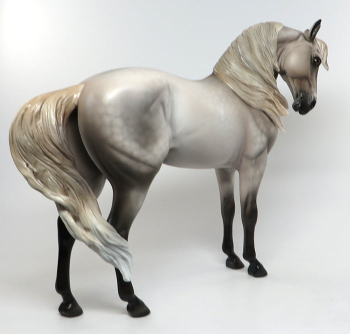 PALOMA BLANCO DAPPLE GREY WINDSWEPT ANDALUSIAN MODEL HORSE BY SHERYL LEISURE 7/8