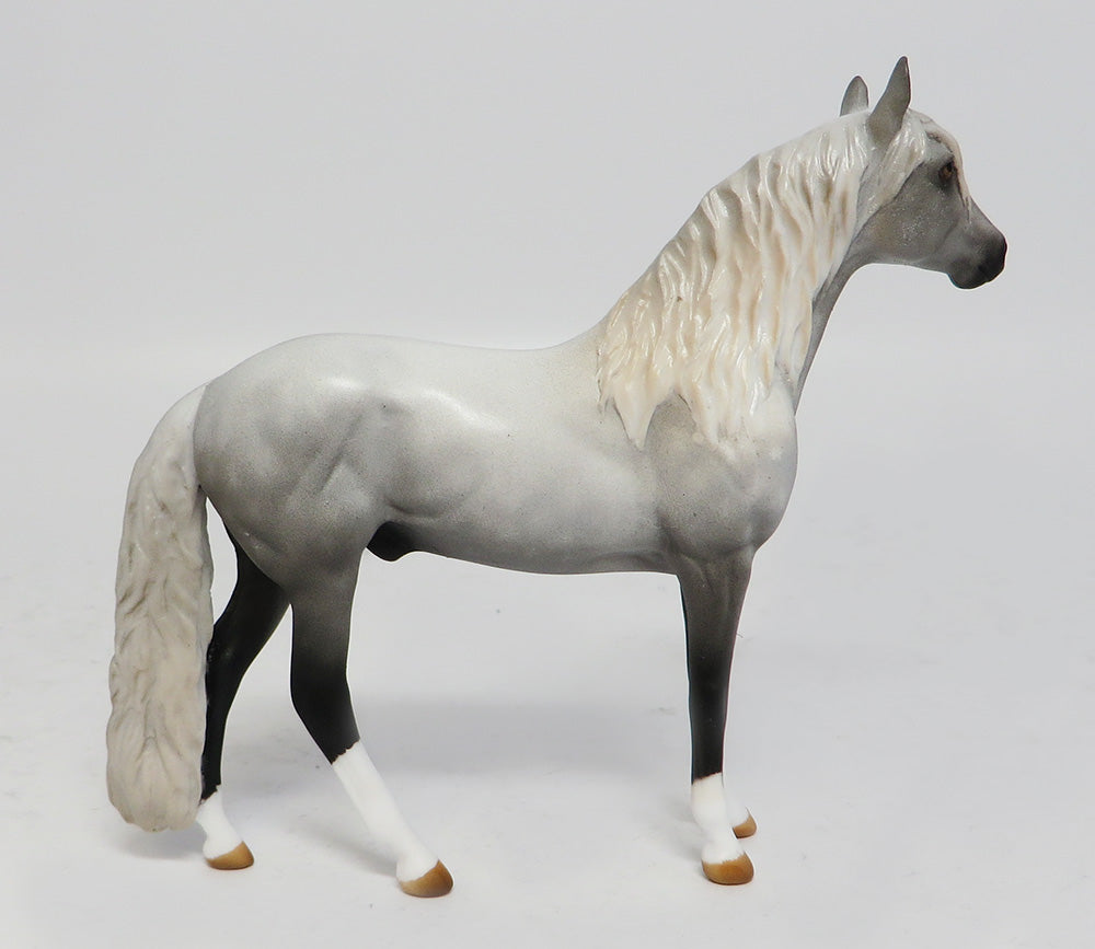 CHING CHING~OOAK DAPPLE GREY ANDALUSIAN CHIP MODEL HORSE 5/18/17