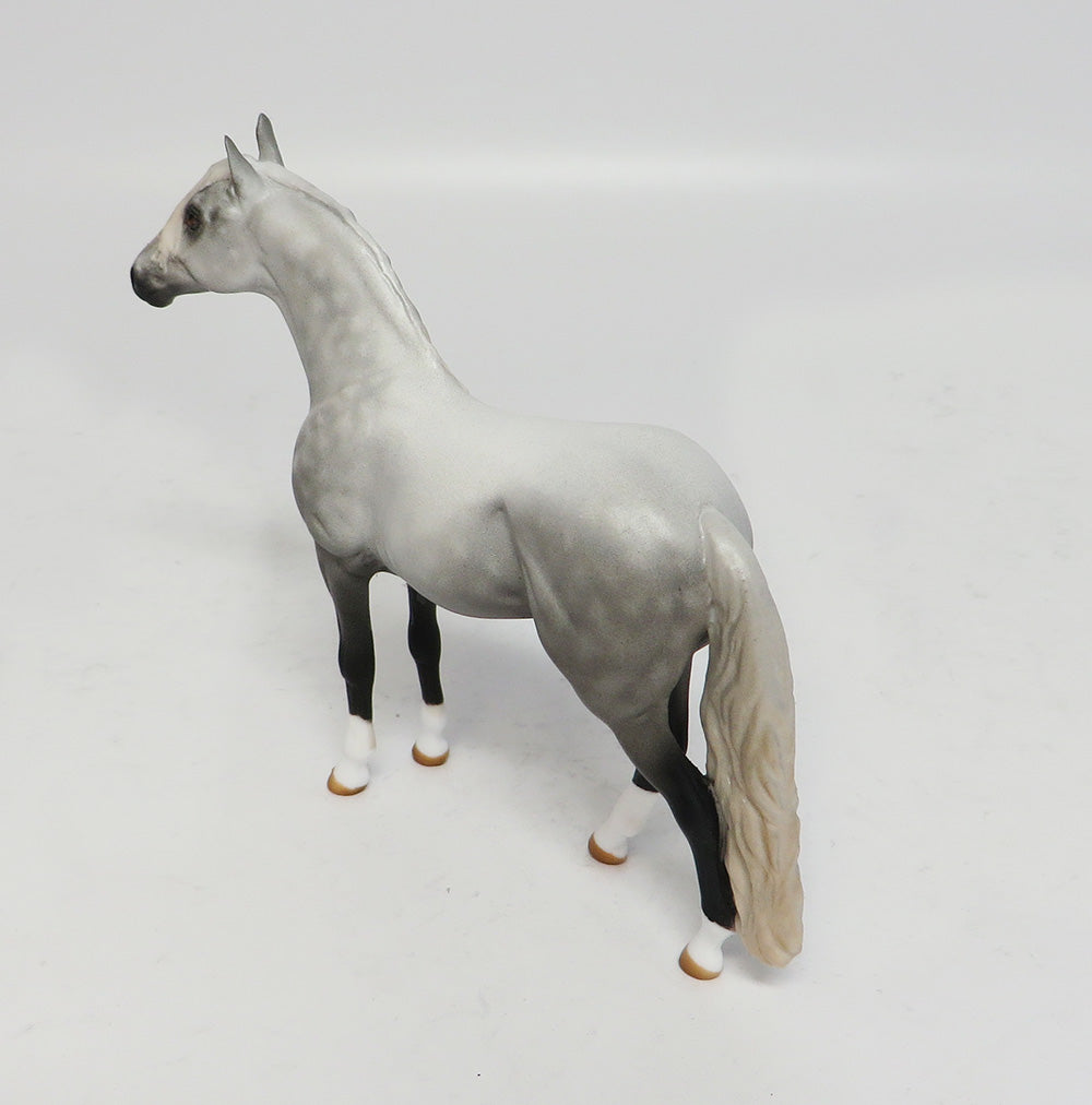 CHING CHING~OOAK DAPPLE GREY ANDALUSIAN CHIP MODEL HORSE 5/18/17