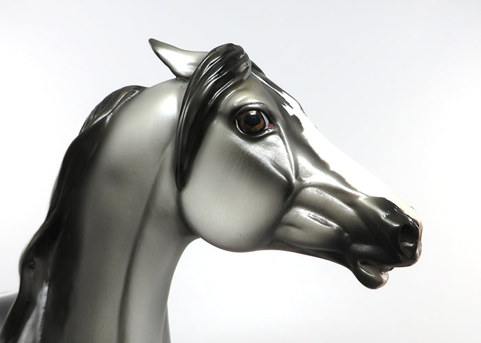 MR. PISSY-OOAK DAPPLE GREY PAINT MODEL HORSE 7/15