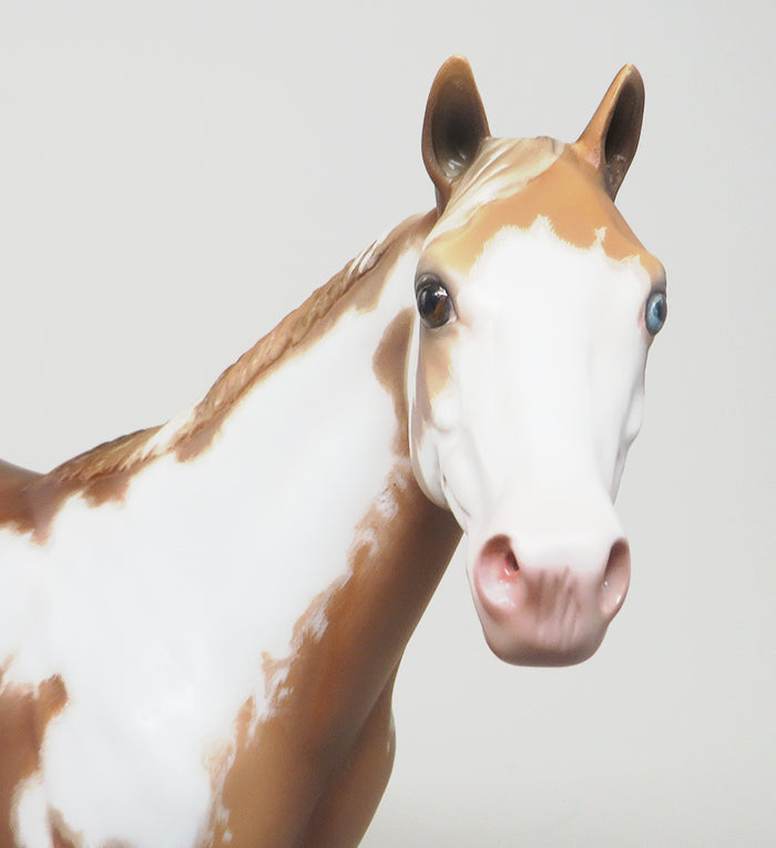 JOY - OOAK PALOMINO PAINT ISH MODEL HORSE - 1/15