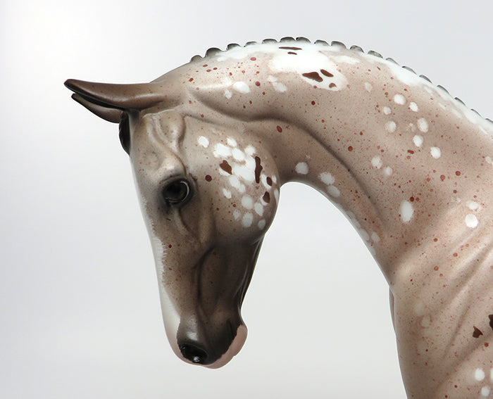 BE BOP BABY-OOAK APPALOOSA BRAIDED MANE PONY MODEL HORSE BY SHERYL LEISURE 7/8