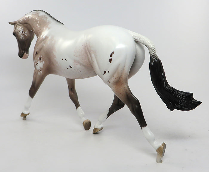 BE BOP BABY-OOAK APPALOOSA BRAIDED MANE PONY MODEL HORSE BY SHERYL LEISURE 7/8