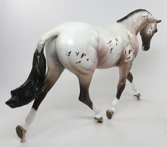 BE BOP BABY-OOAK APPALOOSA BRAIDED MANE PONY MODEL HORSE BY SHERYL LEISURE 7/8