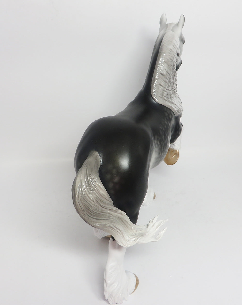 BATTLESHIP-OOAK STAR DAPPLE BLACK CUSTOM TROTTING DRAFTER BY SHERYL LEISURE WHS 2017