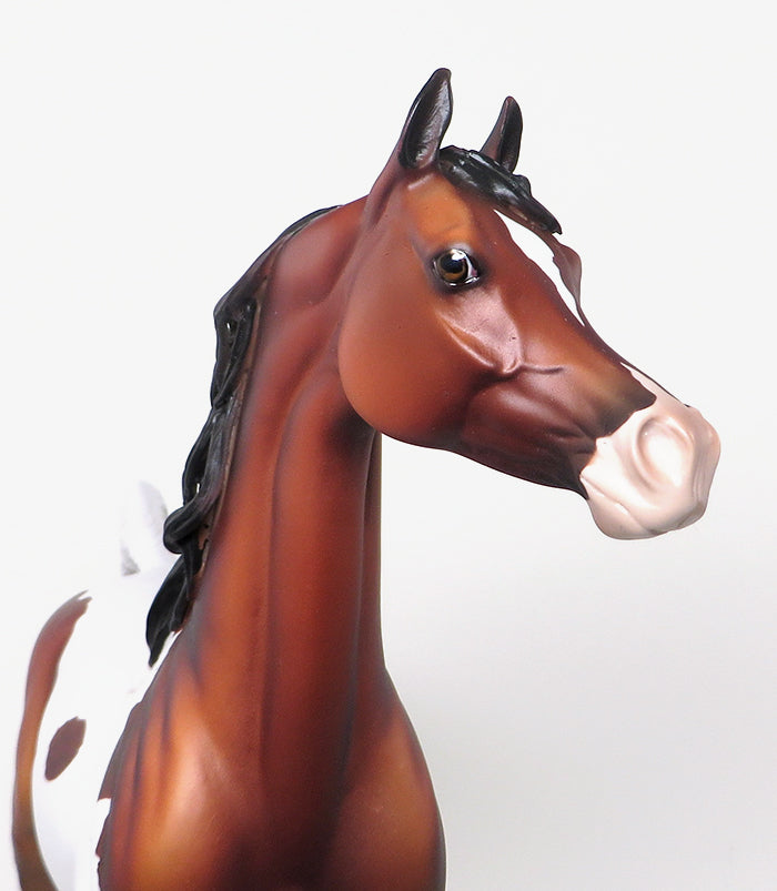 SHINE DOWN - OOAK BAY PAINT ARABIAN MODEL HORSE - 1/18