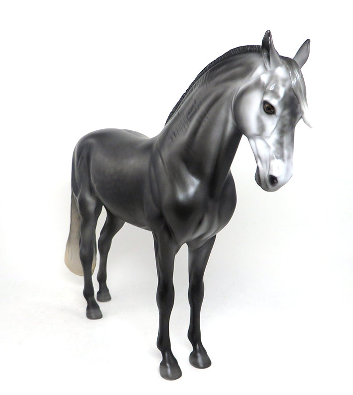 JAZZIBELLE - GREY ANDALUSIAN MARE MODEL HORSE - LE 7 - 1/15