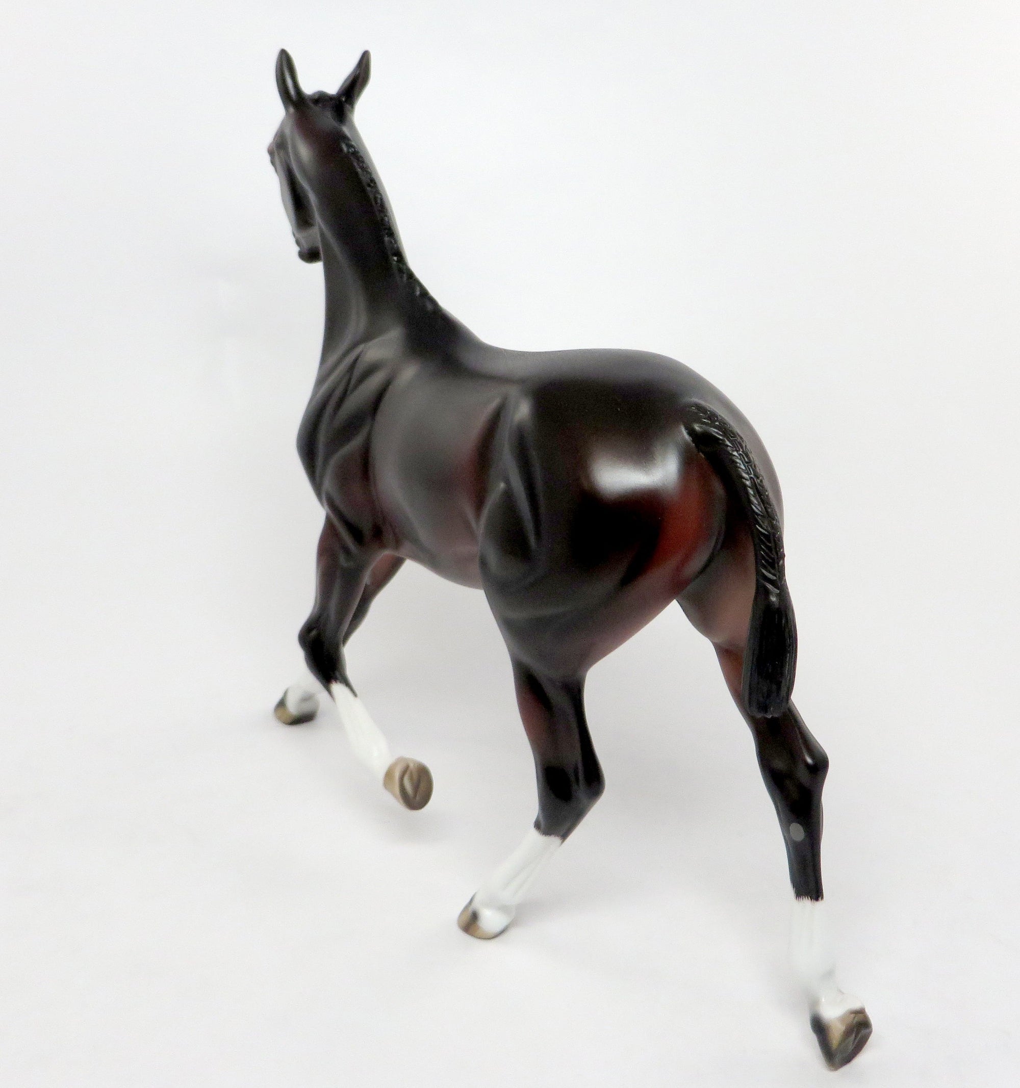 MAYBE BABY-OOAK DARK BAY YEARLING MODEL HORSE BY SHERYL LEISURE 7/15