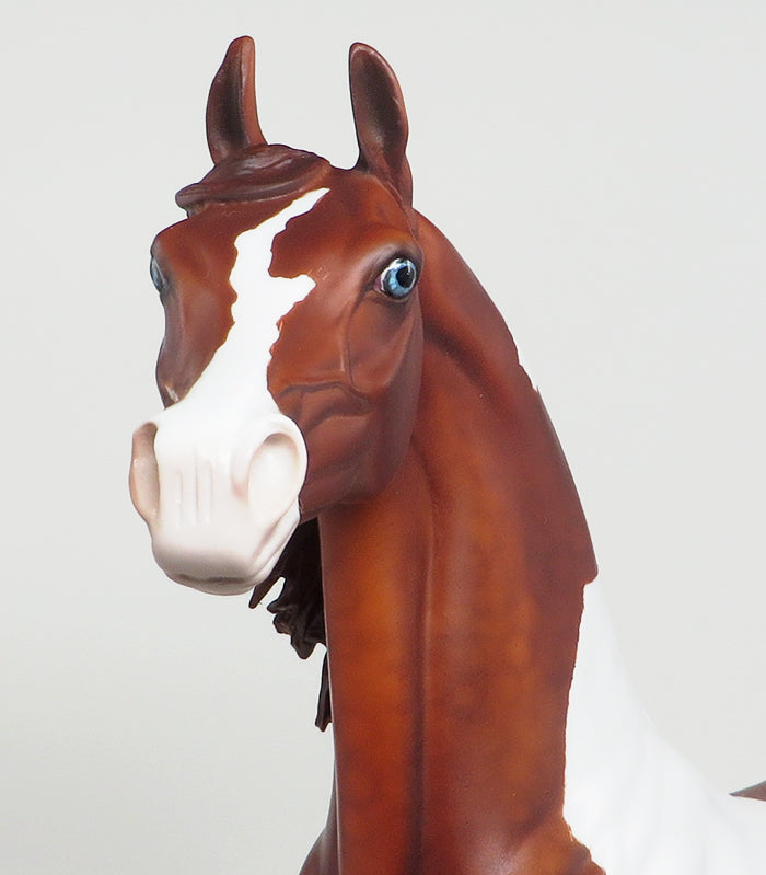 TRUE FRIEND - OOAK CHESTNUT PINTO ARABIAN MODEL HORSE -1/29