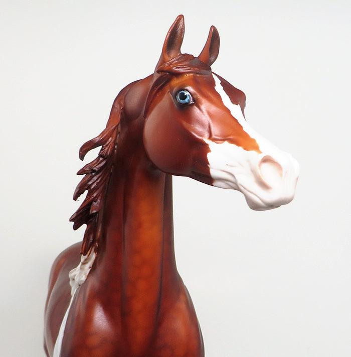 TRUE FRIEND - OOAK CHESTNUT PINTO ARABIAN MODEL HORSE -1/29