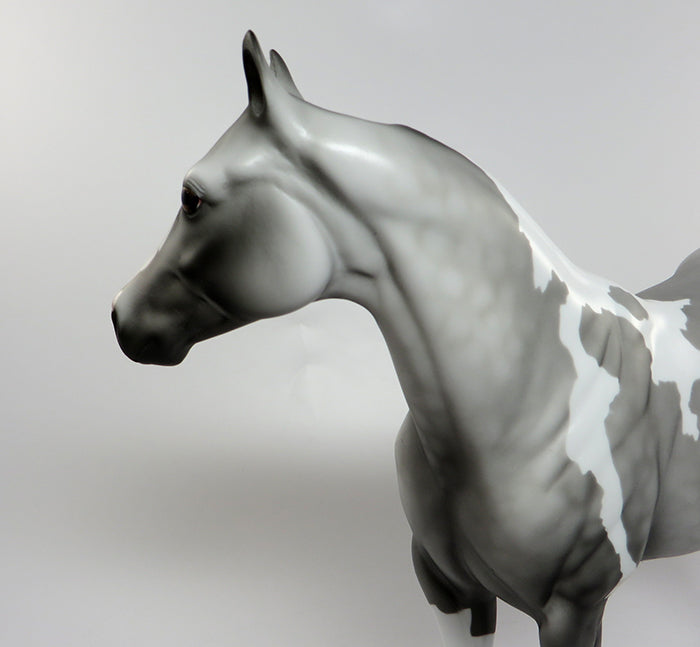 SHAMELESS-OOAK DAPPLE GREY ISH PAINT MODEL HORSE 7/15